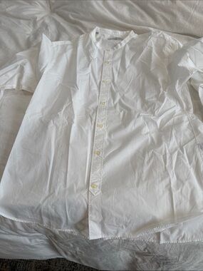 Officine Generale Classic White Men’s Button-Up Shirt,Lightweight